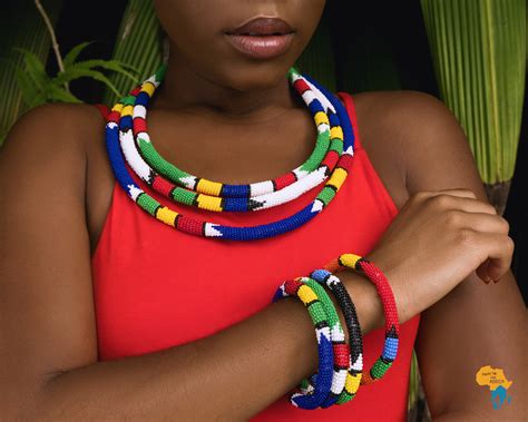 South African Beaded Necklace And Bracelet Away To Africa