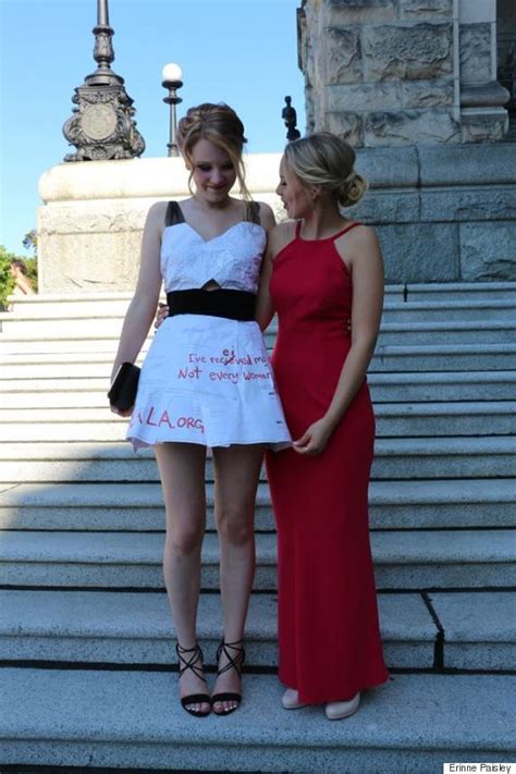 Teen Uses Homemade Prom Dress As Message Board For Girls Rights Huffpost