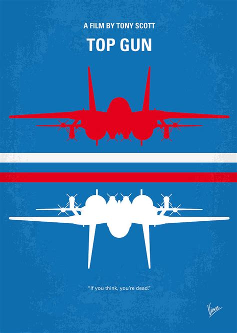 No128 My Top Gun Minimal Movie Poster Digital Art By
