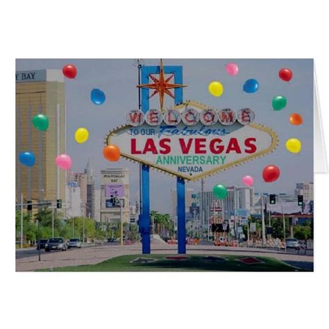 Our Fabulous Las Vegas Anniversary Card Zazzle