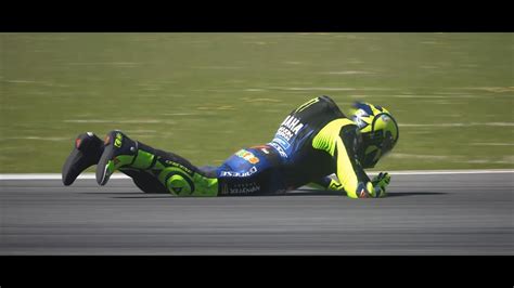 Motogp20 Valentino Rossi Crash Compilation Just For Fun Funny And