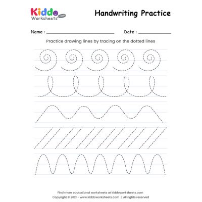 Tracing lines worksheets