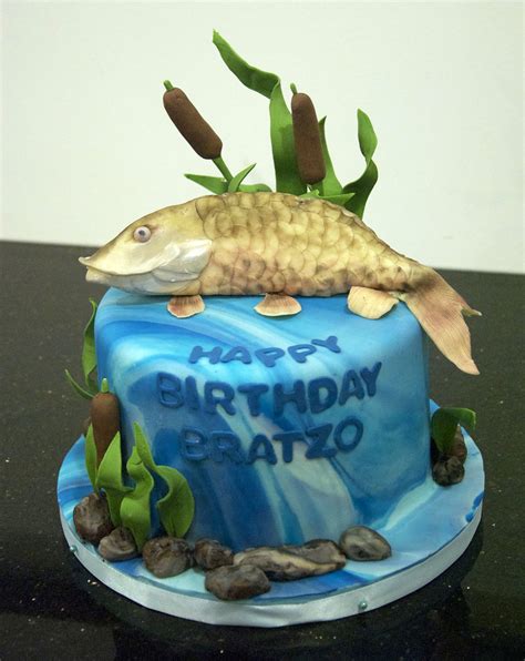 You can use this cake for fish or ocean themed birthday parties. musky fish birthday cake | A hand-sculpted Musky fish made ...