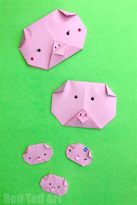 Easy Origami Pig Face 5mean