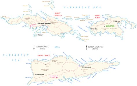 Map Of The Us Virgin Islands Gis Geography