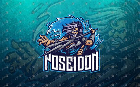 Poseidon Mascot Logo Poseidon Esports Logo For Sale Lobotz Ltd