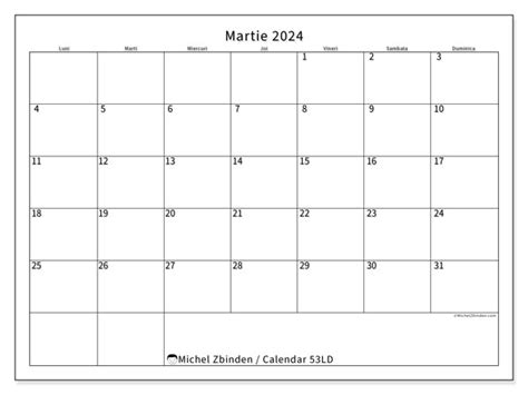 Calendar Martie 2024 53 Michel Zbinden Ro