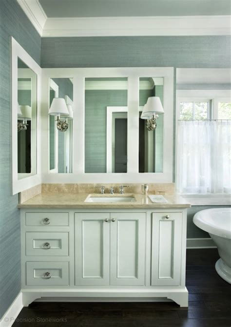 Guide to selecting bathroom countertops. Travertine Countertops - Transitional - bathroom ...