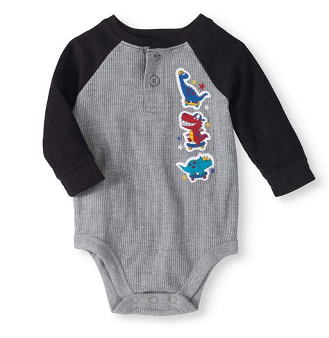 Newborn Baby Boy Long Sleeve Thermal Raglan Bodysuit