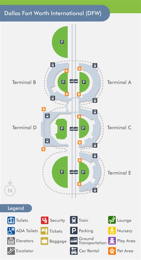 American Airlines Dfw Airport Terminal Map