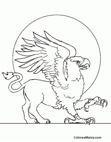 Colorear Grifo (Animales Fantásticos), dibujo para colorear gratis