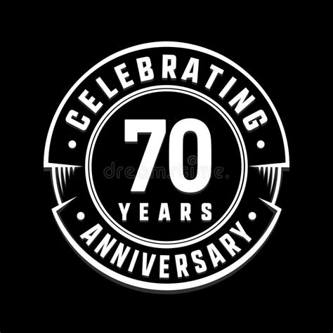 70 Years Anniversary Logo Template 70th Vector And Illustration Stock