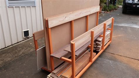 Rolling Lumber Rack For Woodwork Timber And Sheet Storage Made From