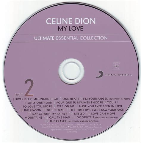 Celine Dion My Love Ultimate Essential Collection 2008 Ape 2cd Full Cover