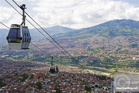 Metrocable Gondola Medellin Colombia South Stock Photo