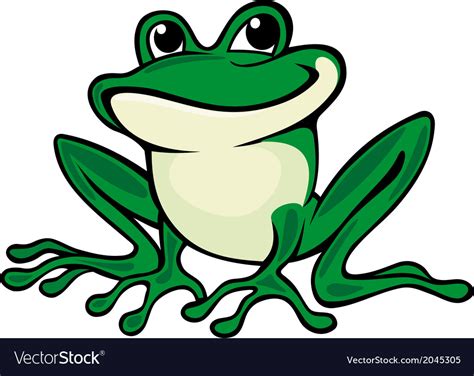Green Frog Royalty Free Vector Image Vectorstock