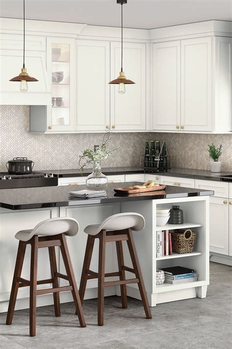 Give tall items a home, so you can quickly grab the mop, the broom, the squeegee, the cleaning spray or whatever else solves the current emergency. Contrasting Beauty | Kitchen decor inspiration, Kraftmaid ...