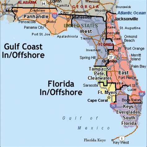 New Map Of Florida Coastline