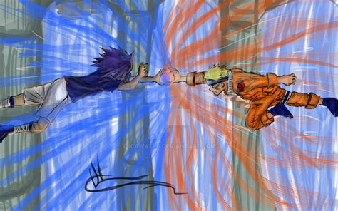 Naruto Vs Sasuke Rasengan Vs Chidori By Icawater On Deviantart