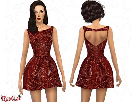 Metallic Shiny Dress The Sims 4 Catalog