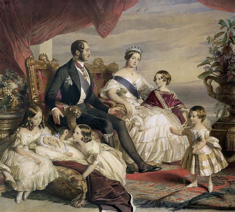 Queen Victoria And Prince Albert With Five Of The Their