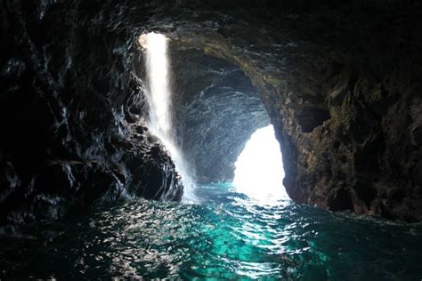 Ocean Cave Waterfall Ocean Water