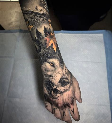 Snarling Wolf Hand Tattoo Artofit