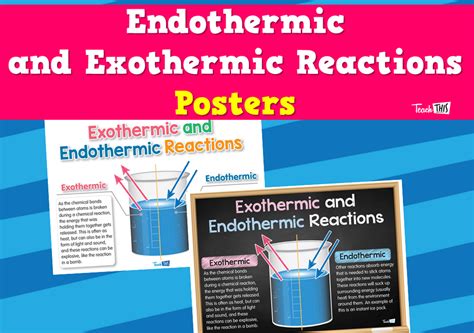 Endothermic And Exothermic Reactions Posters Teacher Resources And