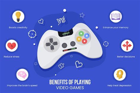 Free Vector Infographic Template Benefits Of Playing Videogames