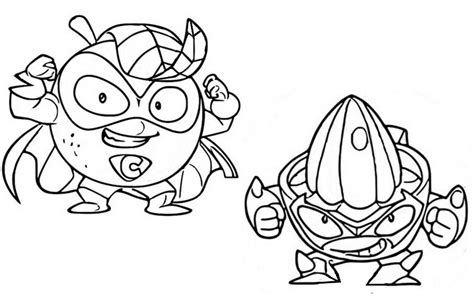Tsaghikner dzyan tak, ծաղիկներ ձյան տակ. Disegno da colorare Superzings : Mr. C vs Jack the Juicer 1