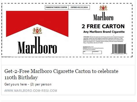 Camel coupons should always be on you, like your matchbox, or lighter, and if you don't have one, ask a friend to get you one, just like they'd light your cigarette for you, you could even share smoke. Social Media Scam: Fake Marlboro Coupon - wafflesatnoon.com