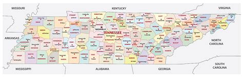 Large Detailed Map Of Tennessee
