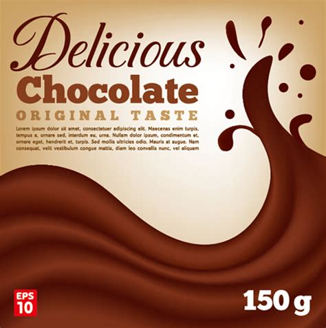 delicious chocolate poster vector material free download