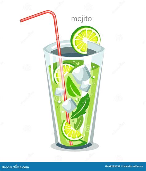 Mojito Drink Stock Vector Illustration Of Isolated Juice