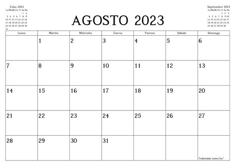 Autonomía Condado Extracción Calendario Mes De Agosto Gracias Por Tu