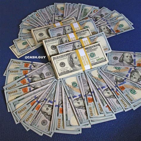Accordingly, if the blue ribbon is peeling off the bill, then you have a fake. $100 Dollar bills and nice cash stacks! | Money stacks ...
