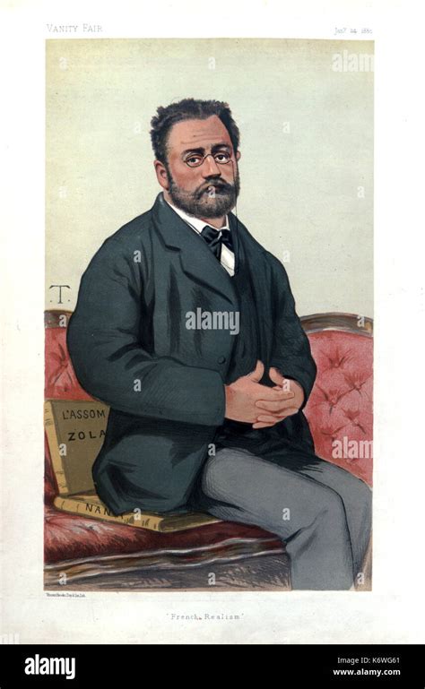 Zola Emile Caricature By T From Vanity Fair 24 January 1880
