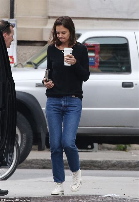 Katie Holmes Keeps It Casual In Blue Jeans In Montreal Daily Mail Online