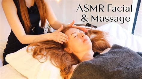 extremely relaxing asmr facial 🌟 head massage and rollers w littlemecarmie youtube