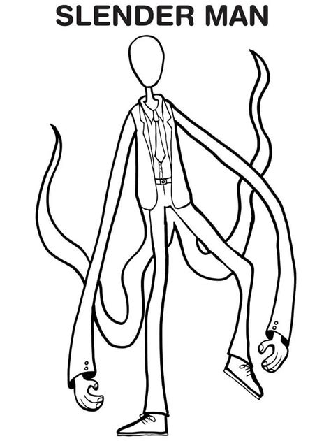 Slender Man Coloring Pages Sketch Coloring Page