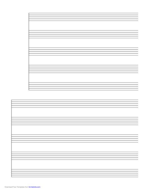 2 Systems Of 5 Staves Music Paper Free Download