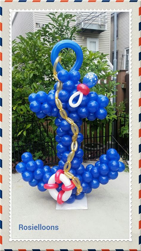 Anchor lasya manjunath was greeted by her friends, family. Beautiful balloon anchor | Nautical baby shower boy, Baby ...