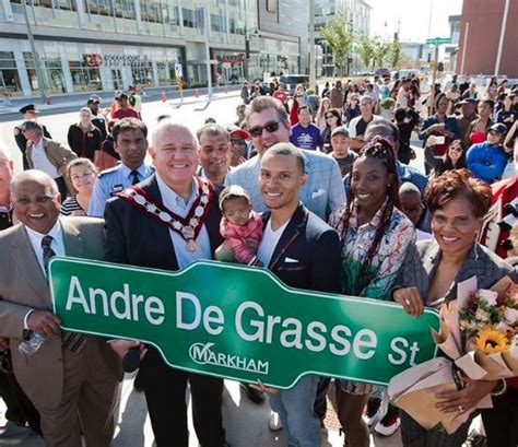 Andre De Grasse Street Unveiled In Markham Ont Canadian Running Magazine
