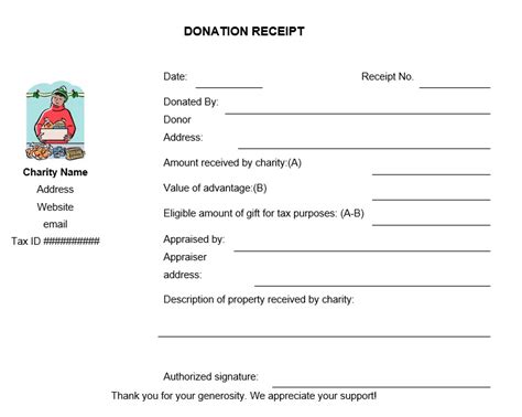 Tax Receipt For Donation Template DocTemplates