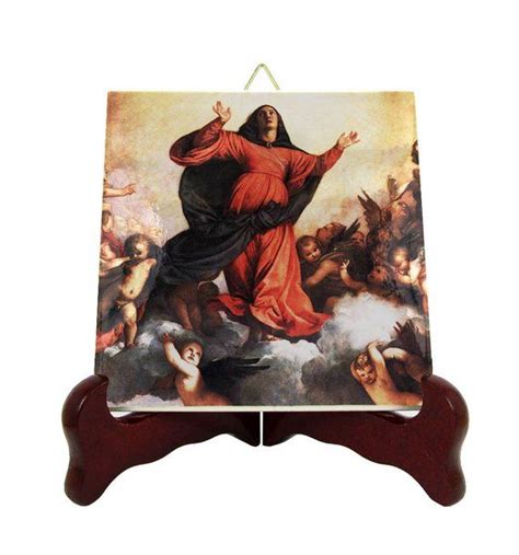 Devotional Ts Religious Icon On Ceramic Tile Assumption Etsy