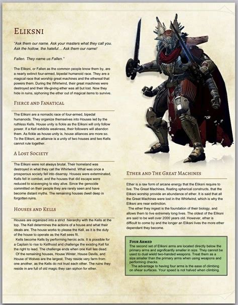Pin By White Wolf On Dandd Multi Armed Creatures Playable Race