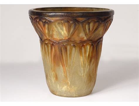 Maybe you would like to learn more about one of these? Glass paste vase G. Argy-Rousseau palm leaves palm Art ...