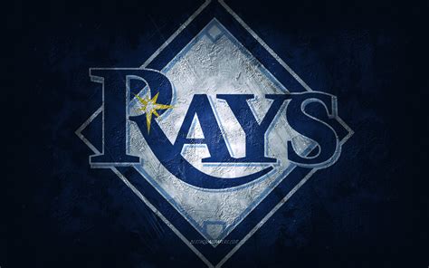 Download Wallpapers Tampa Bay Rays American Baseball Team Blue Stone