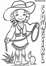 Cowgirl Coloring Coloringway sketch template