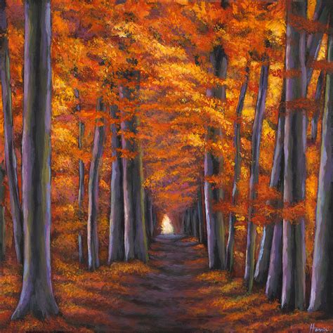 Autumn Path Limited Edition Hand Embellished Landscape Giclée Print
